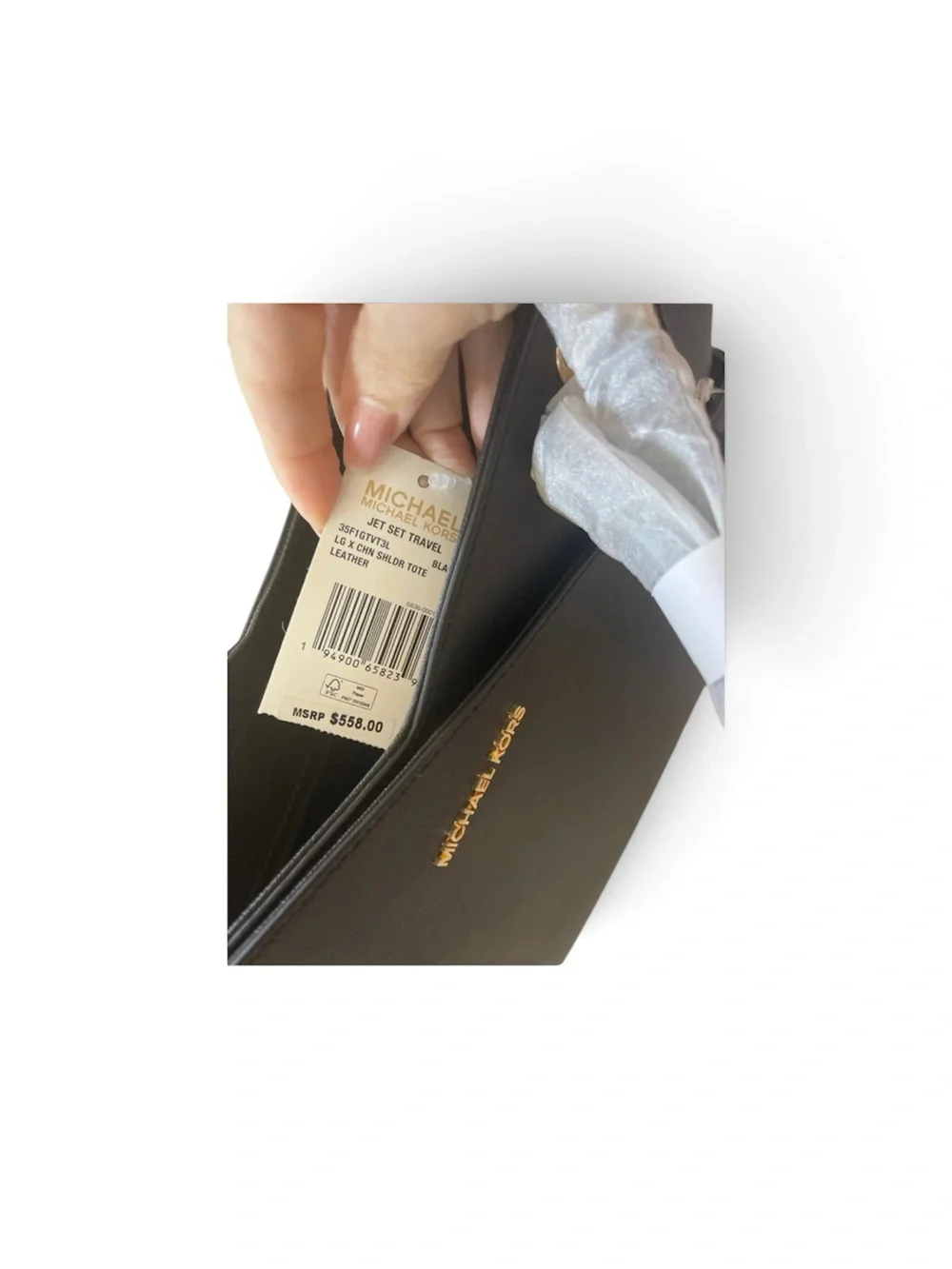 NWT $558 Michael Kors Black Saffiano Leather Tote Bag